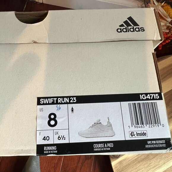 Adidas Womens Swift Run23 Running Athletic Shoe Sz 8 White IG4715 - Picture 2 of 11